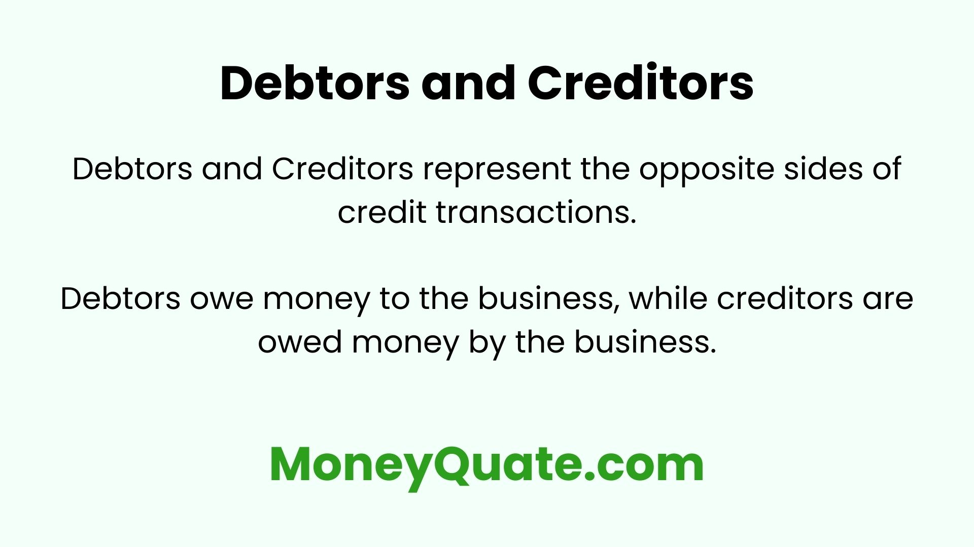 Debtors and creditors